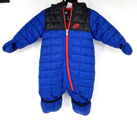 Nike Newborn Baby Bunting Colorblock Puffer Size 0-6 Months - Picture 11 of 11